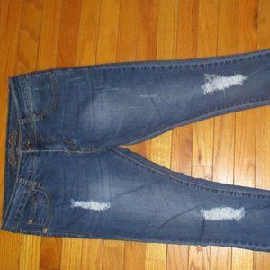 Bamboo Distressed Jeans, Size 7/8
